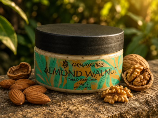 Almond and walnut scrub