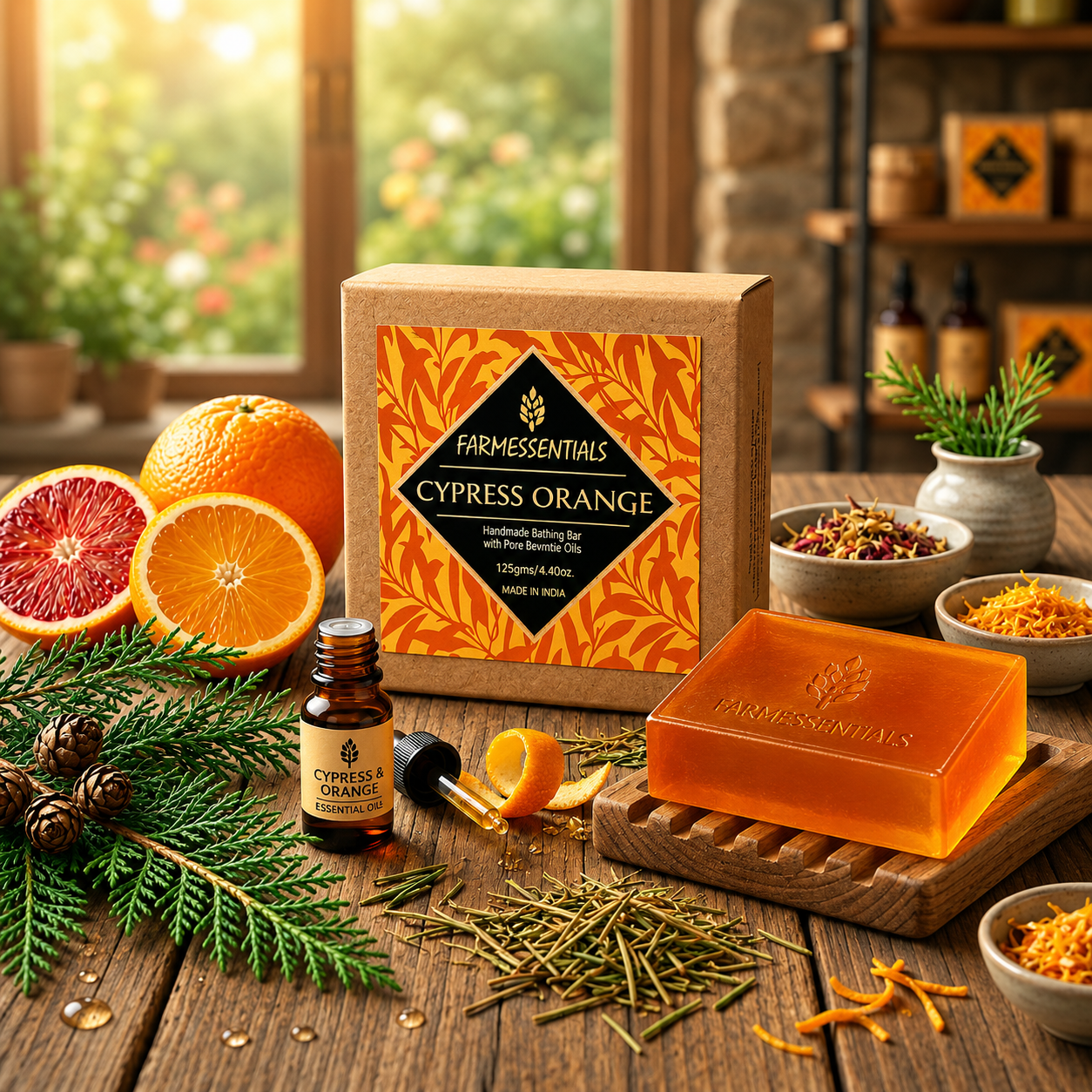 Cypress Orange Bathing Bar
