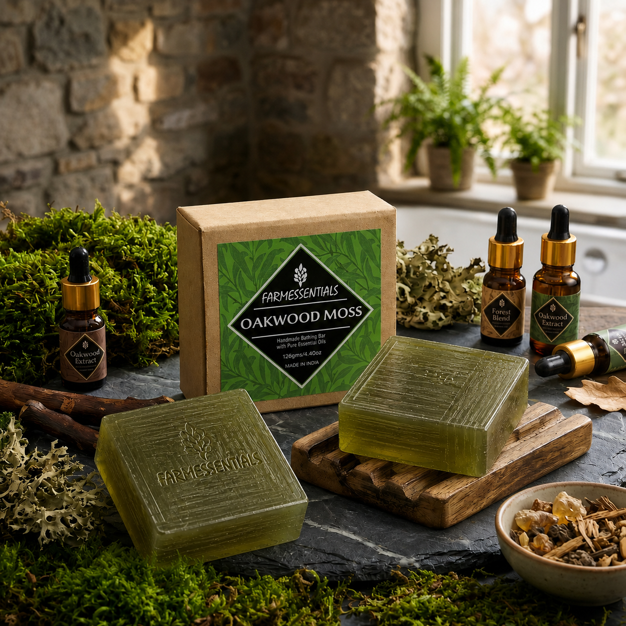 Oakwood Moss Bathing Bar